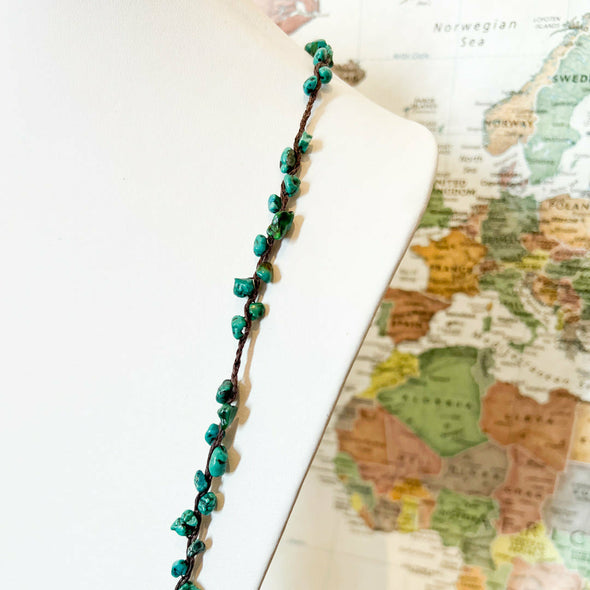 Turquoise Stone Necklace - Guatemala