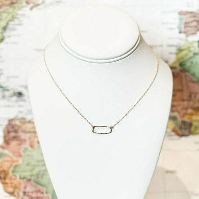 Floating Shapes Necklace, Rectangle - Nashville