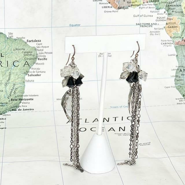 Sovanna Satin Swarovski Crystal Earrings - Cambodia