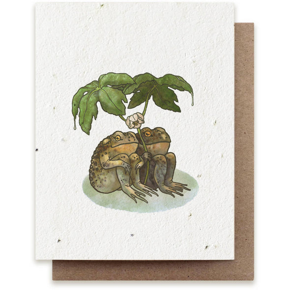 Two Toads Together Plantable Herb Seed Card