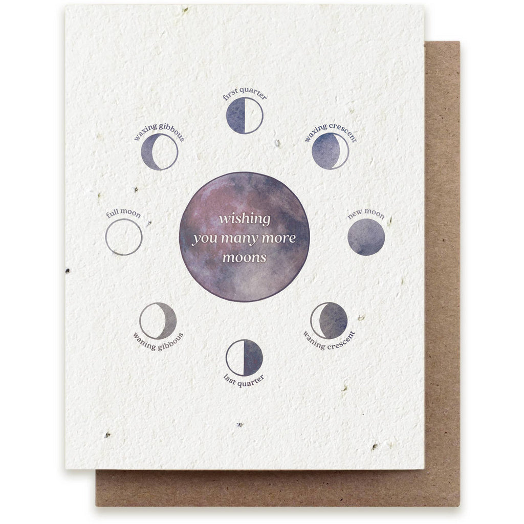 Moon Phase Birthday Plantable Herb Seed Card