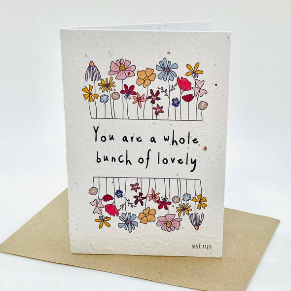 Growing Paper greeting card - Lovely
