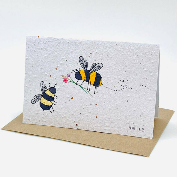 Growing Paper greeting card - Bee Kind