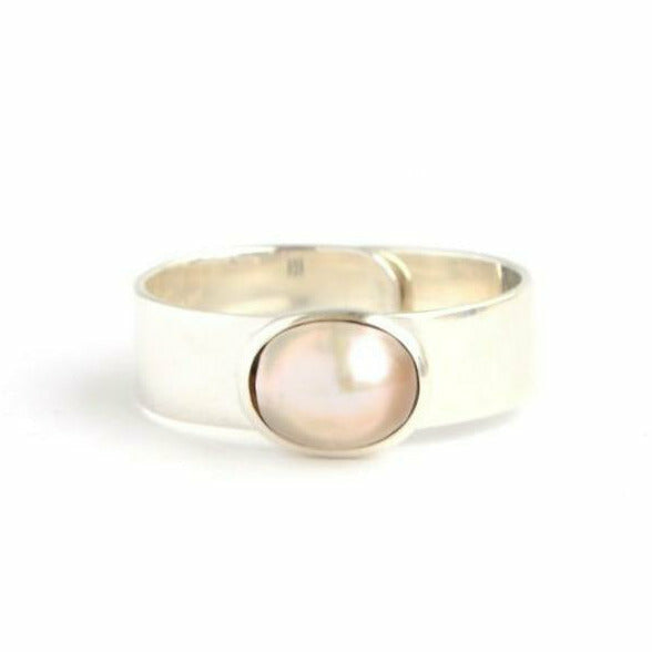 Dolores Freshwater Pearl Sterling Silver Ring - Peru