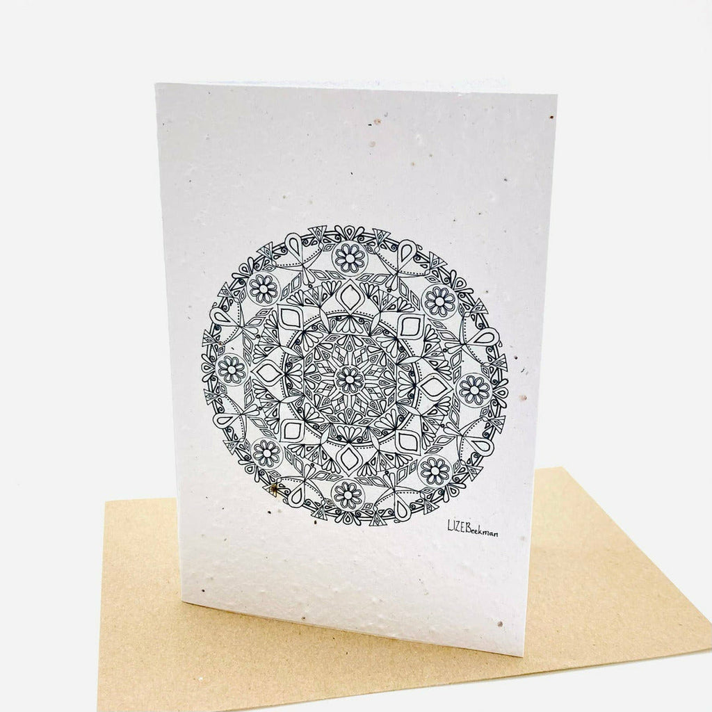 Growing Paper greeting card - Flower Circle