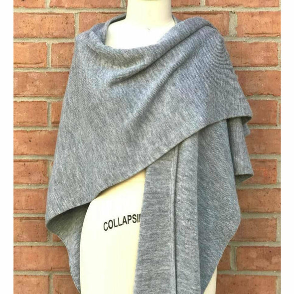 Alpaca Blend Knit Ruana Wrap - Peru
