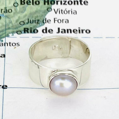 Dolores Freshwater Pearl Sterling Silver Ring - Peru