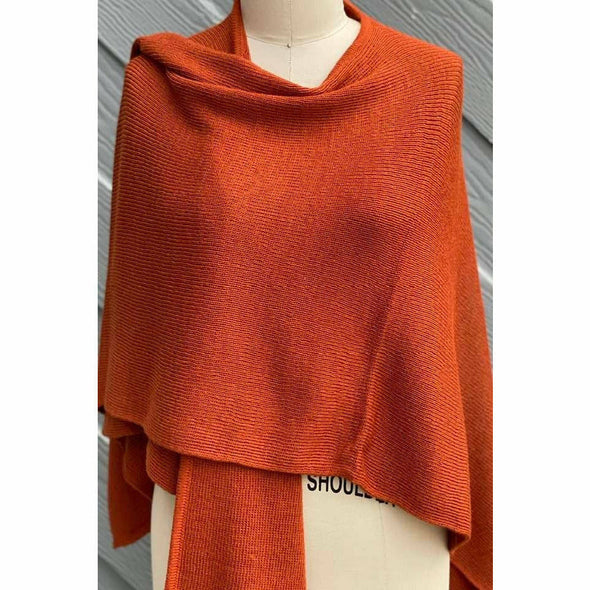 Alpaca Blend Knit Ruana Wrap - Peru