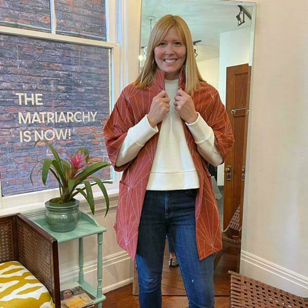 Array Cocoon Jacket, Rust - India